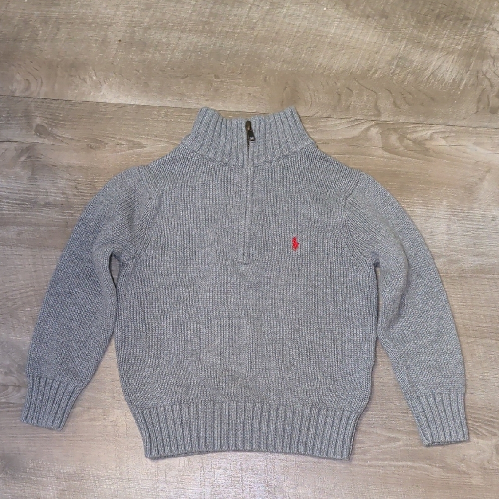 Ralph Lauren Gray Zip-Up Sweater
